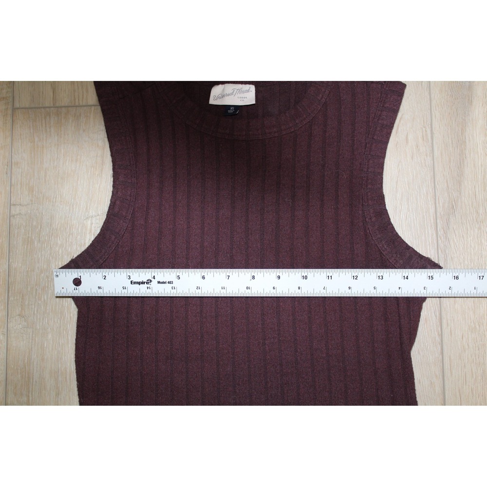 Universal‎ Thread Womens Ribbed Sleeveless Midi Dress Brown XS Rayon Blend - Picture 5 of 8